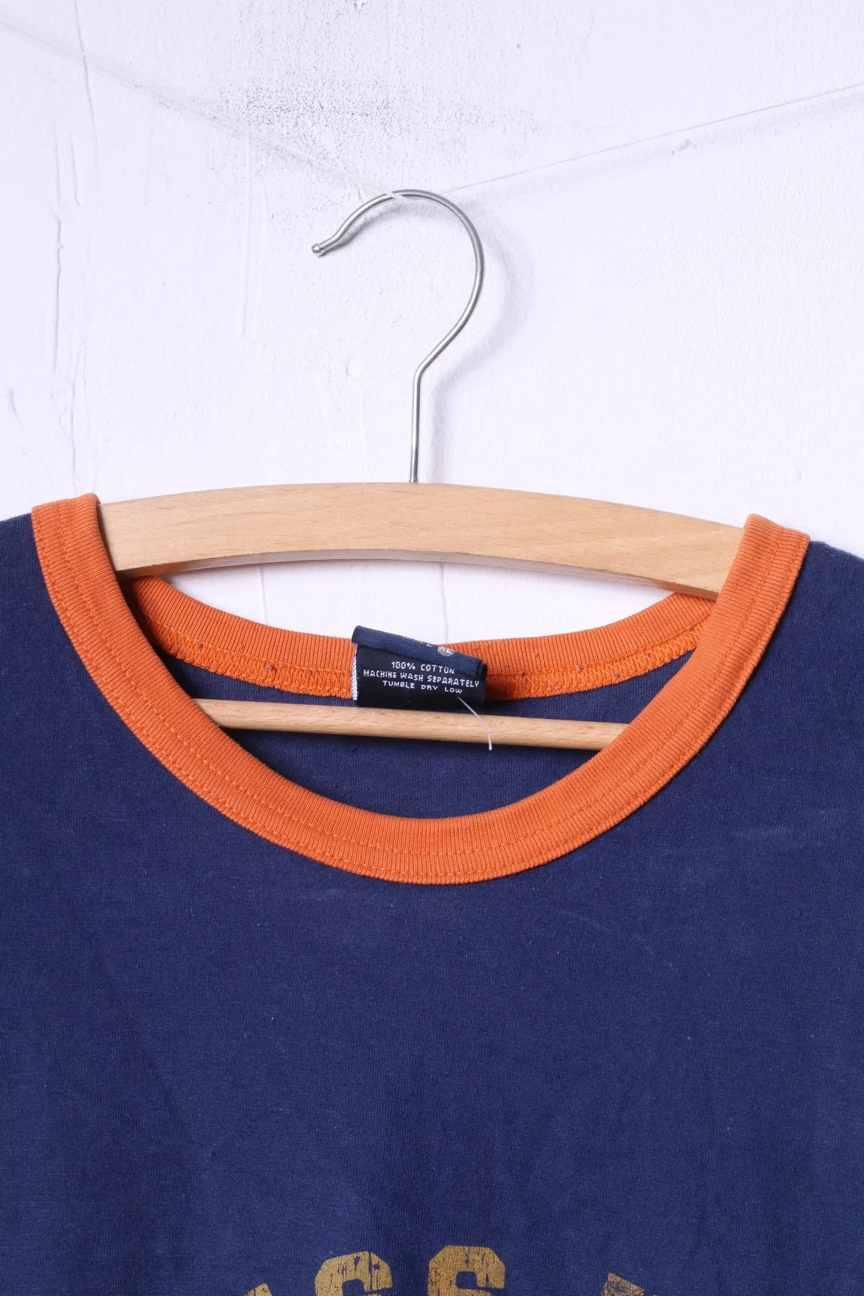 Guess Jeans Mens XL T- Shirt Graphic Navy Cotton #81 Retro Top