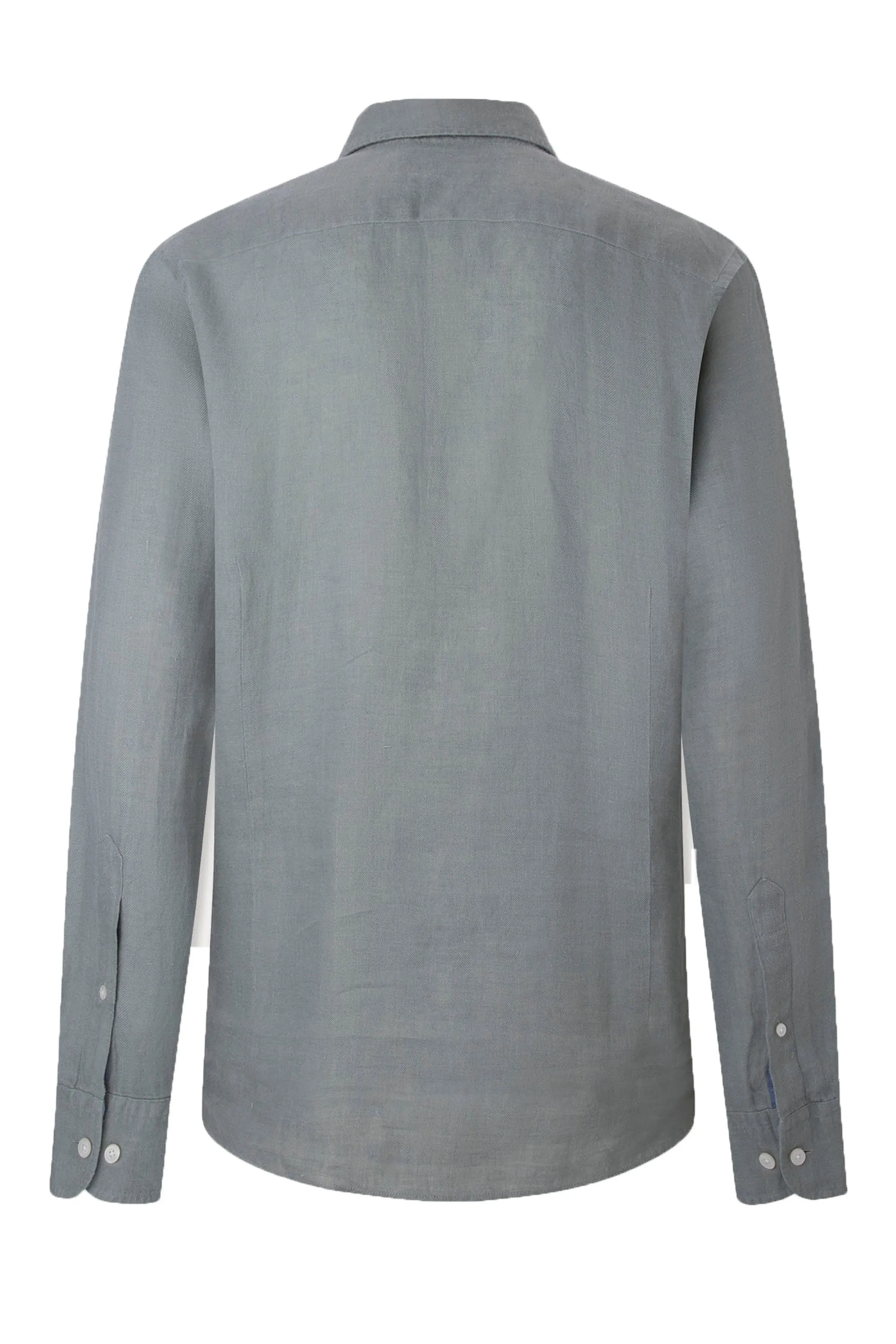 Hackett Long Sleeved Linen Shirt Green