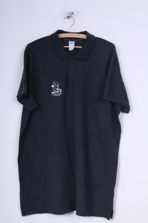 Helly Hansen Mens 3XL Polo Shirt M/S Solea Hvide Sande Summer Top Navy Cotton