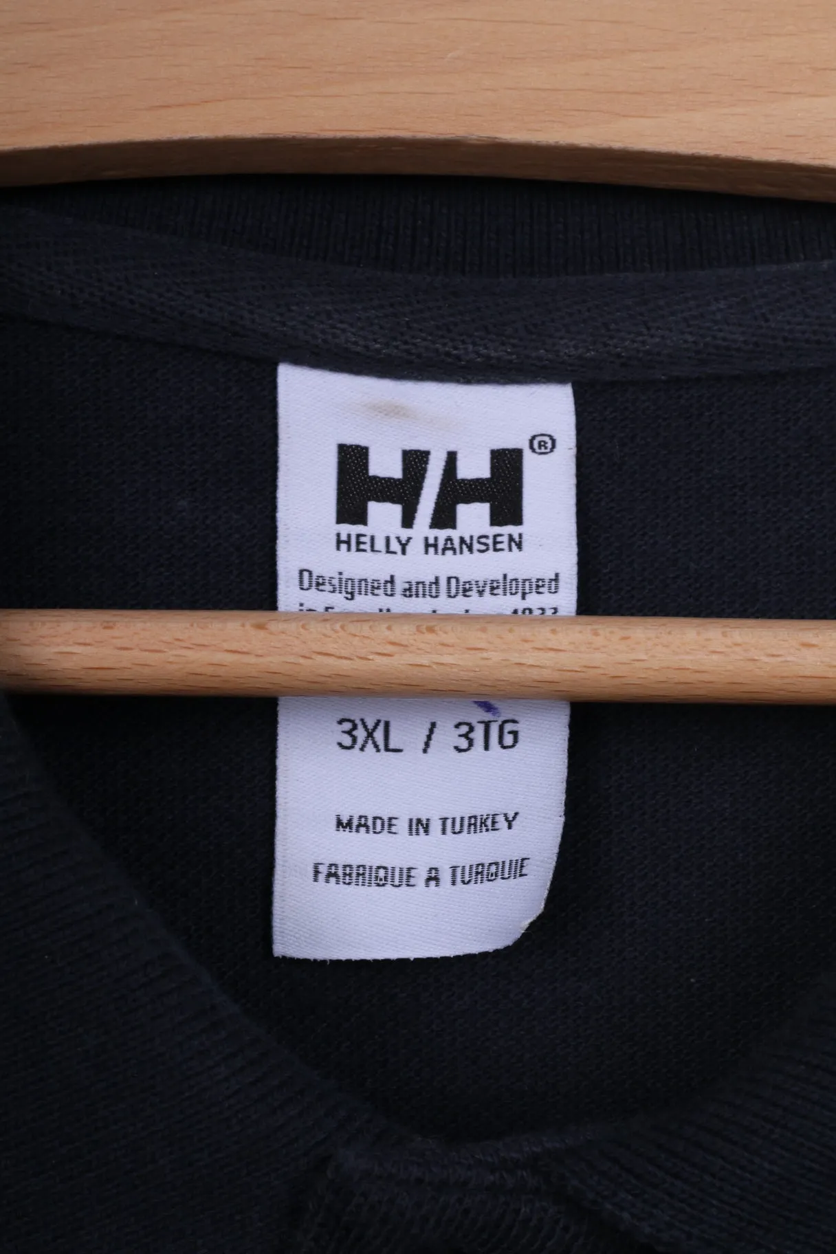 Helly Hansen Mens 3XL Polo Shirt M/S Solea Hvide Sande Summer Top Navy Cotton