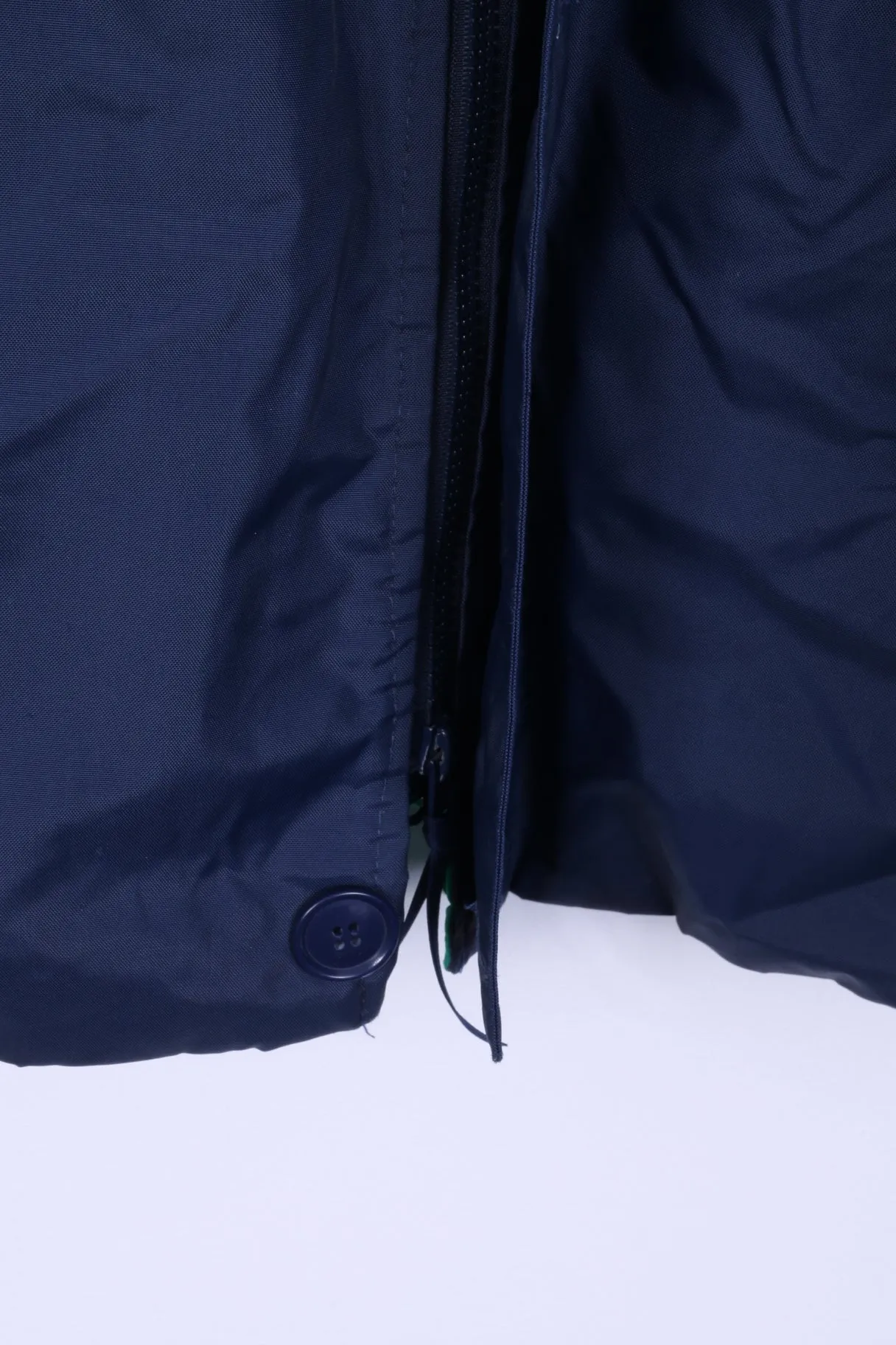 Helly Hansen Mens M Jacket Navy Green Sailing Hidden Hood Double Side