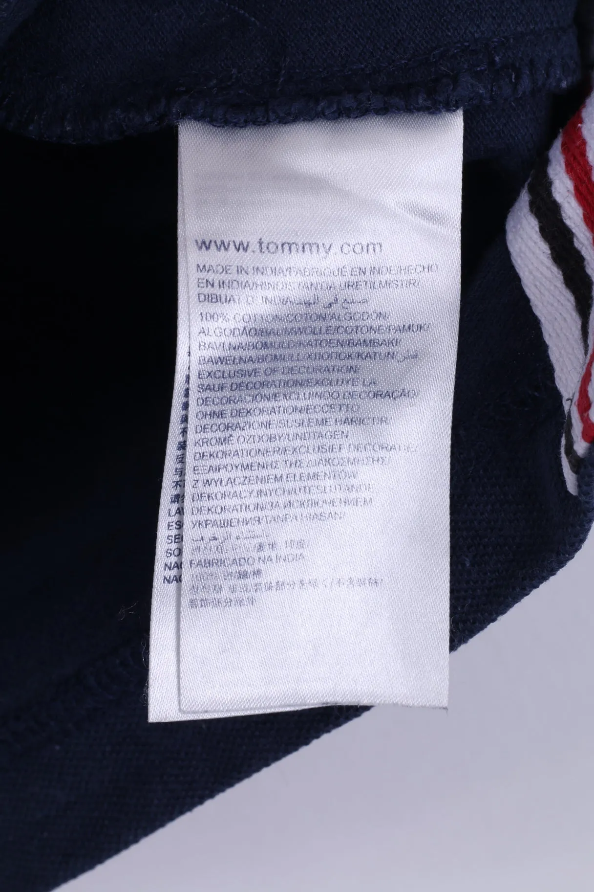 Hilfiger Denim Mens S Polo Shirt Navy Cotton Top Detailed Buttons #8