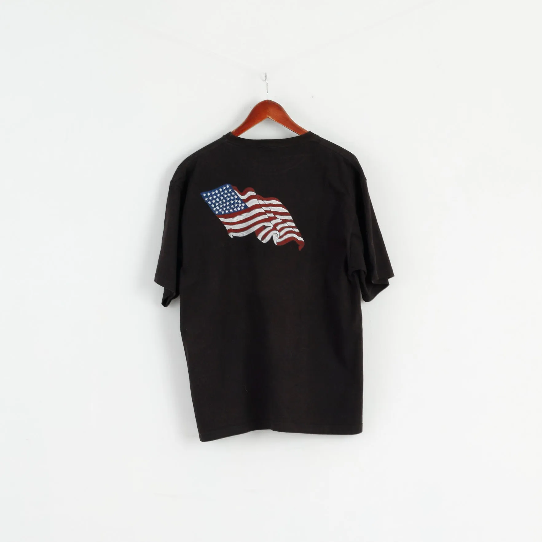 Hilfiger Mens XL T- Shirt Black Cotton USA Dolphins Vintage Top