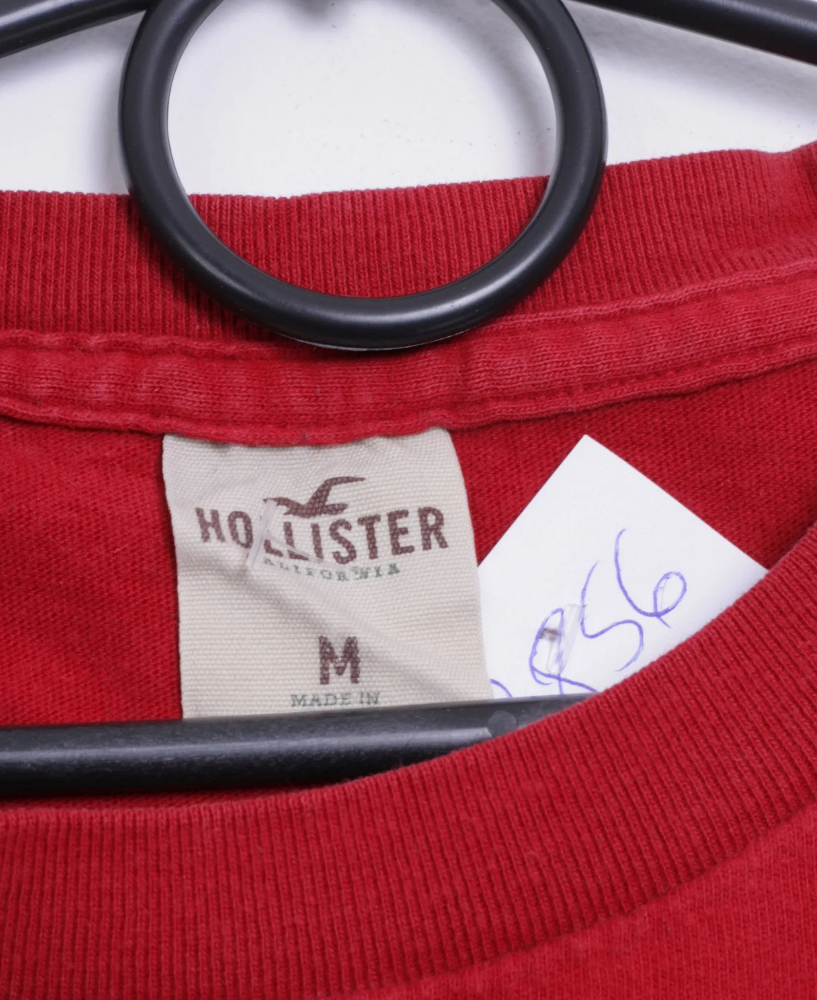 Hollister Mens M T-Shirt Crew Neck Red Short Sleeve Cotton Sport Surf