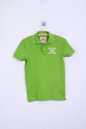 HOLLISTER Mens S Polo Shirt California Cotton Green Short Sleeve