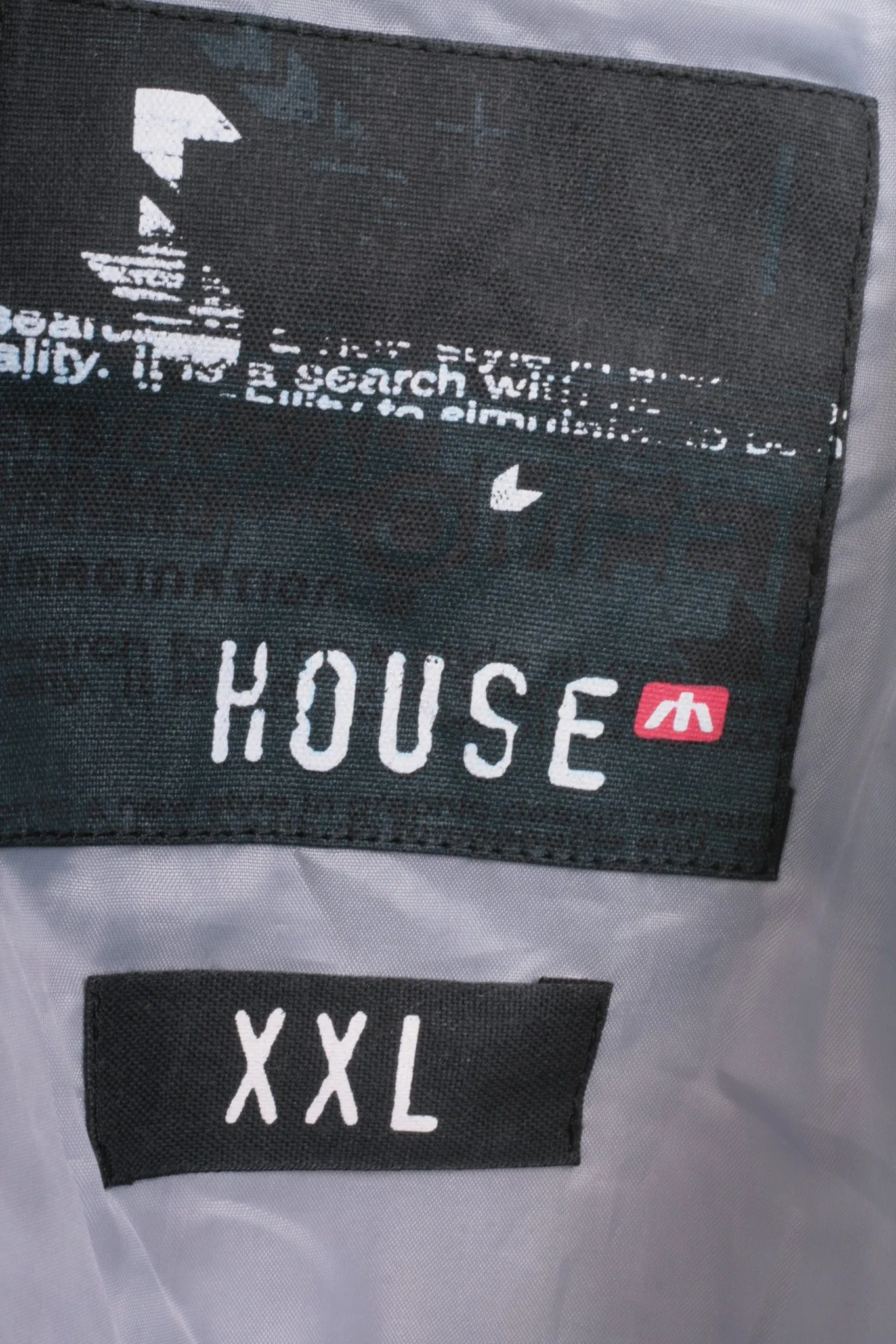 House Mens XXL Jacket Campus Fifty Six Black College Waterproof Nylon