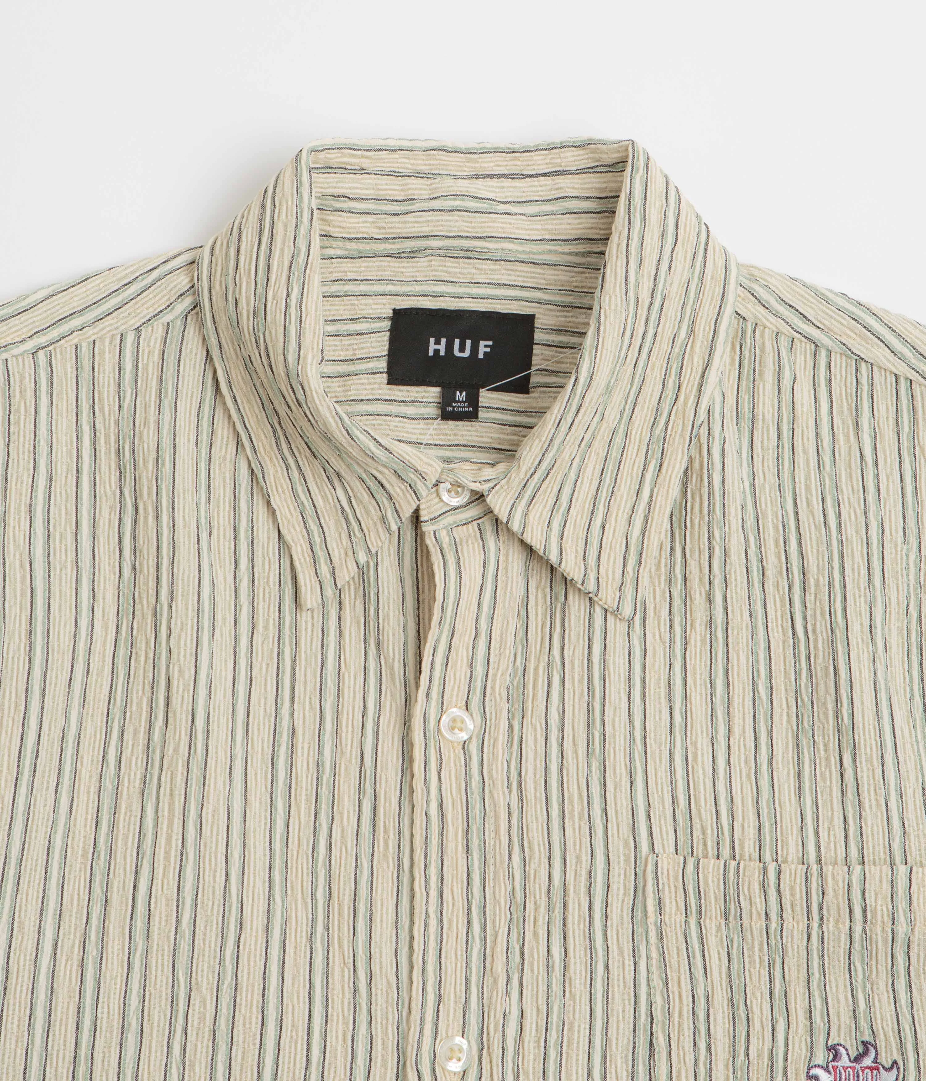 HUF Apollo Striped Short Sleeve Shirt - Natural
