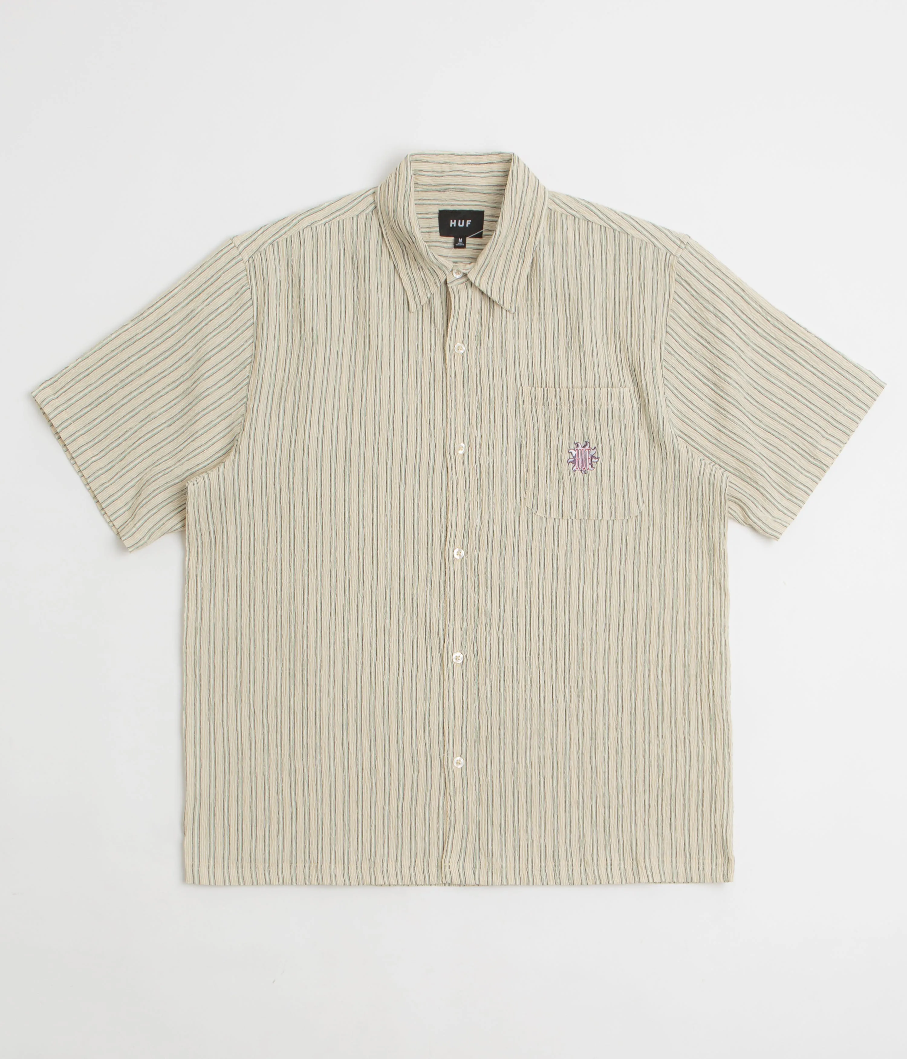 HUF Apollo Striped Short Sleeve Shirt - Natural