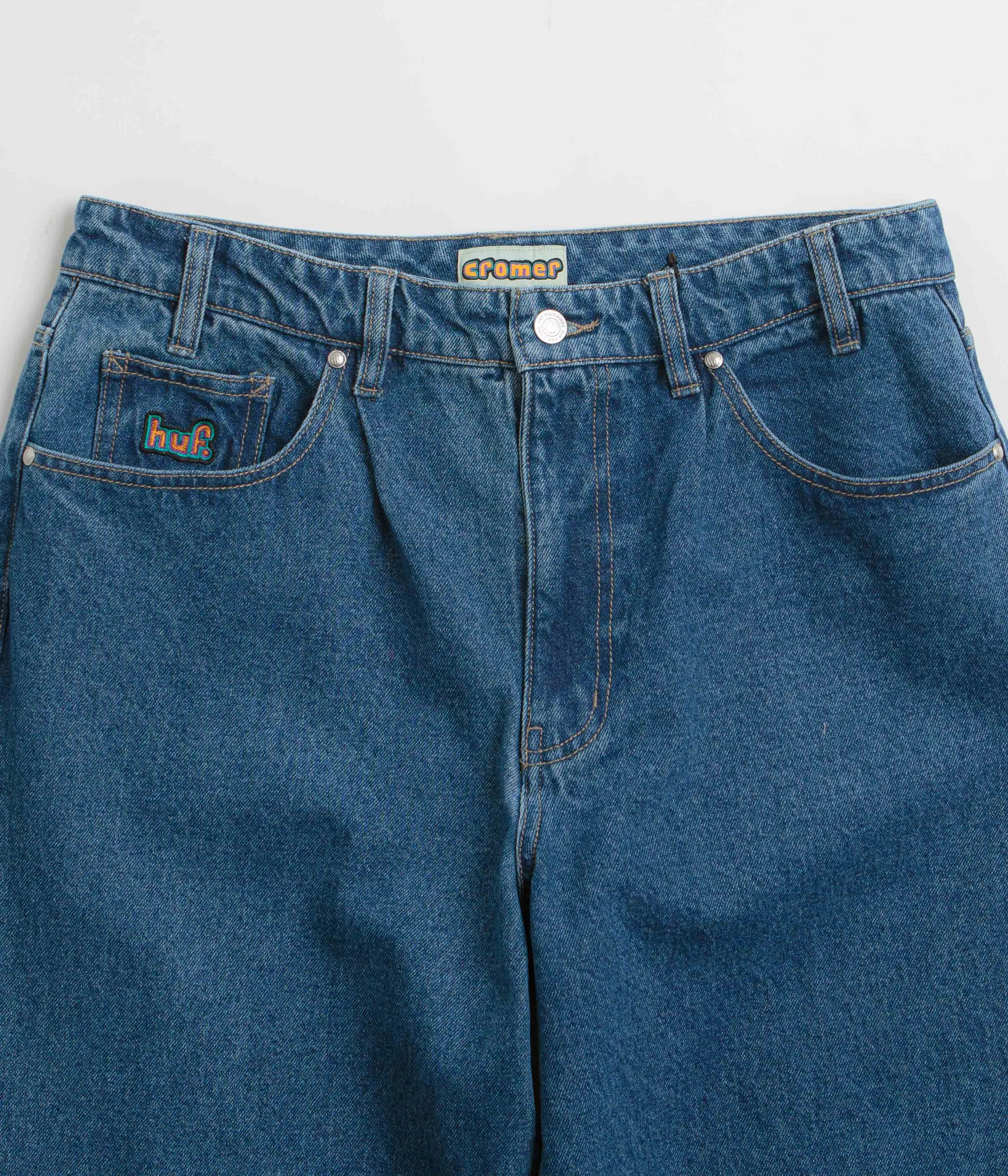 HUF Cromer Jeans - Stone Wash Indigo