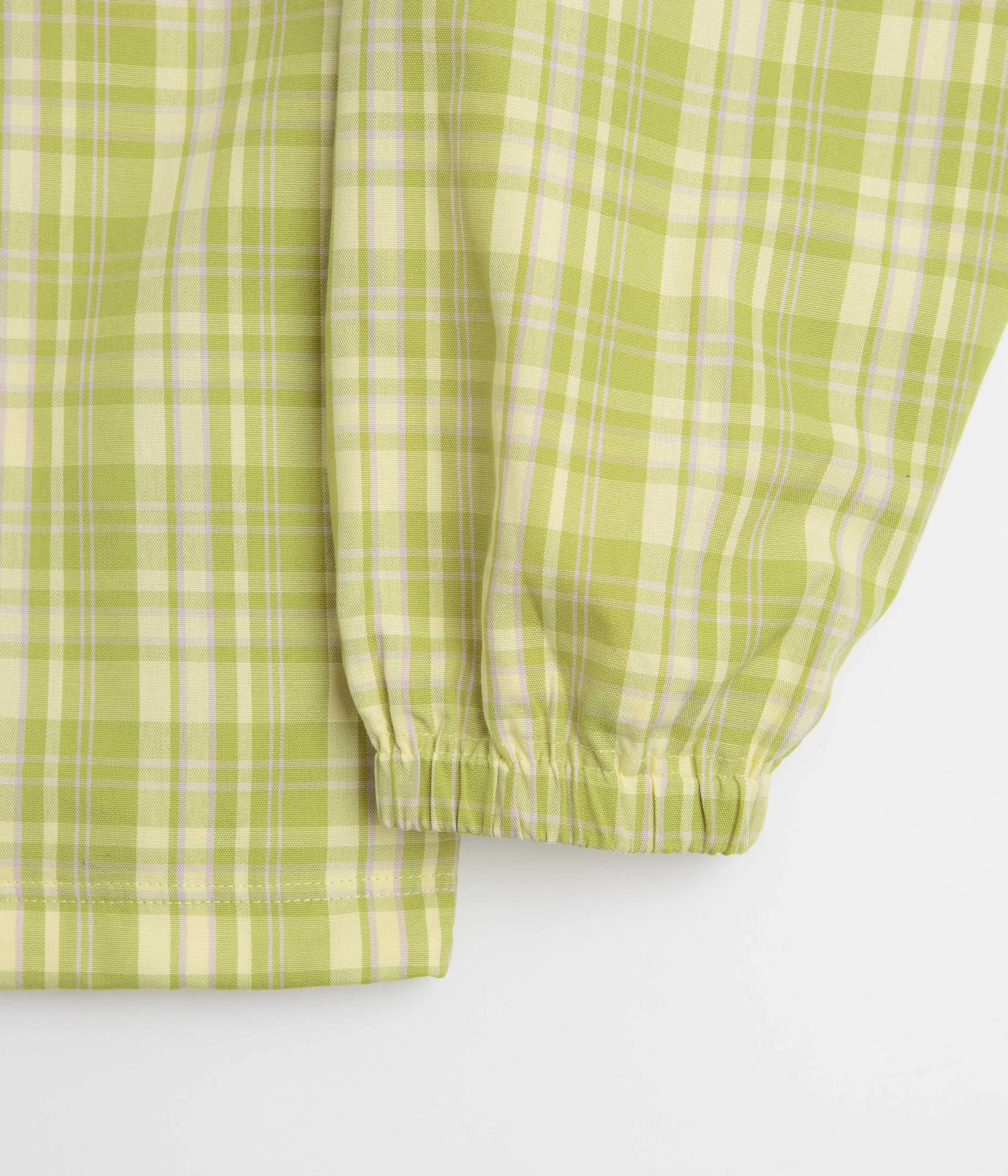 HUF Rivington Plaid Anorak 1/4 Zip Anorak - Tarragon