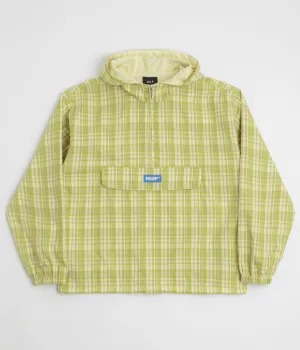 HUF Rivington Plaid Anorak 1/4 Zip Anorak - Tarragon