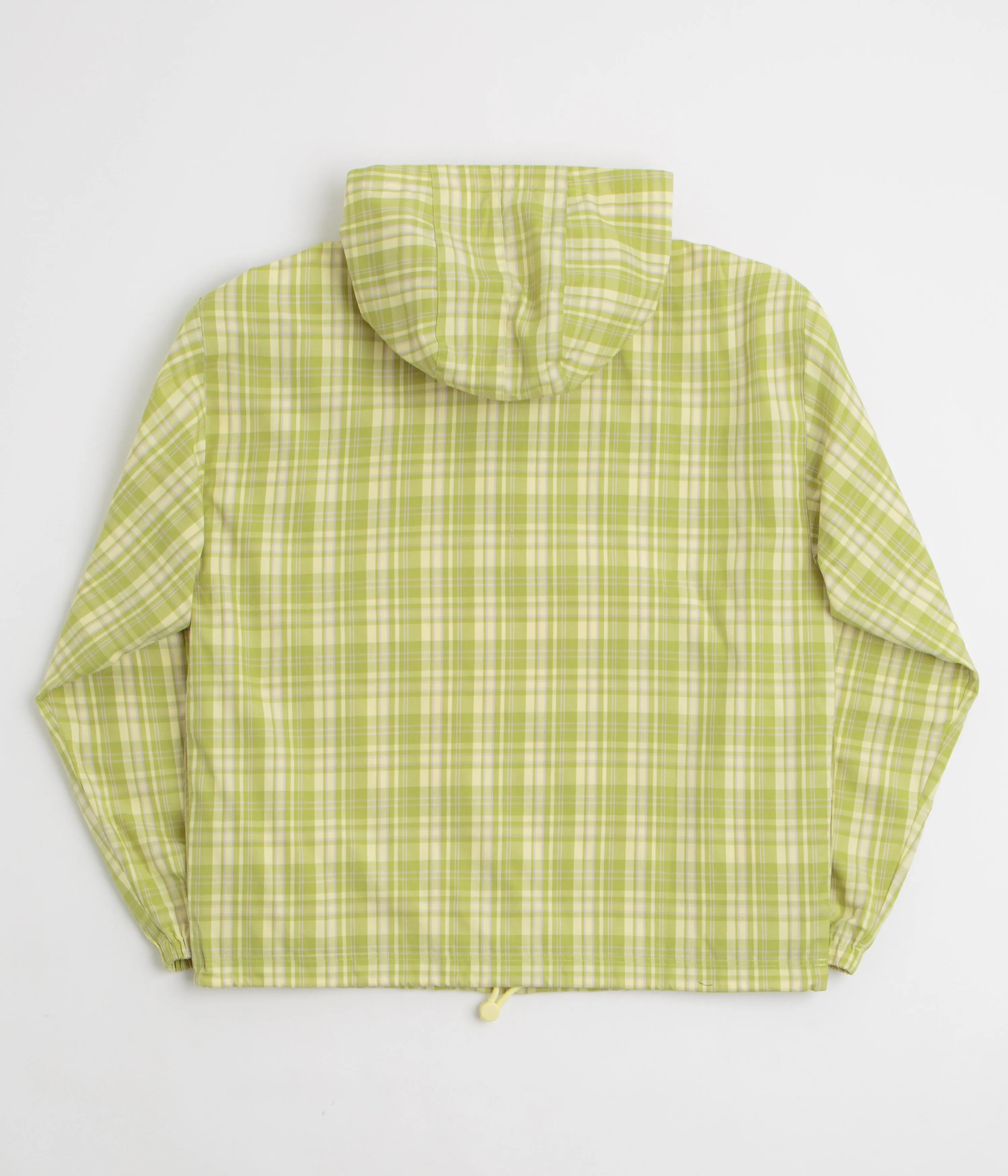 HUF Rivington Plaid Anorak 1/4 Zip Anorak - Tarragon