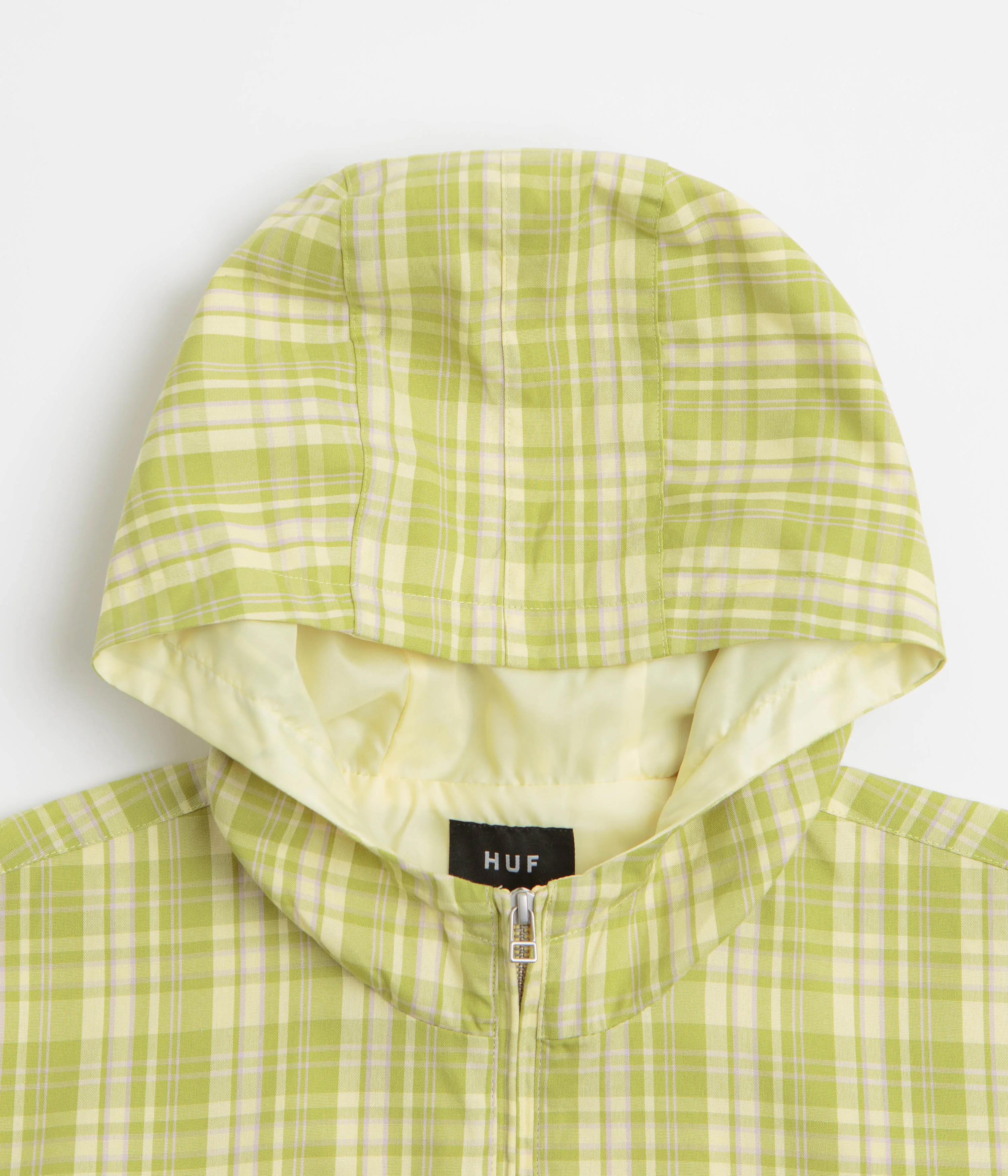 HUF Rivington Plaid Anorak 1/4 Zip Anorak - Tarragon