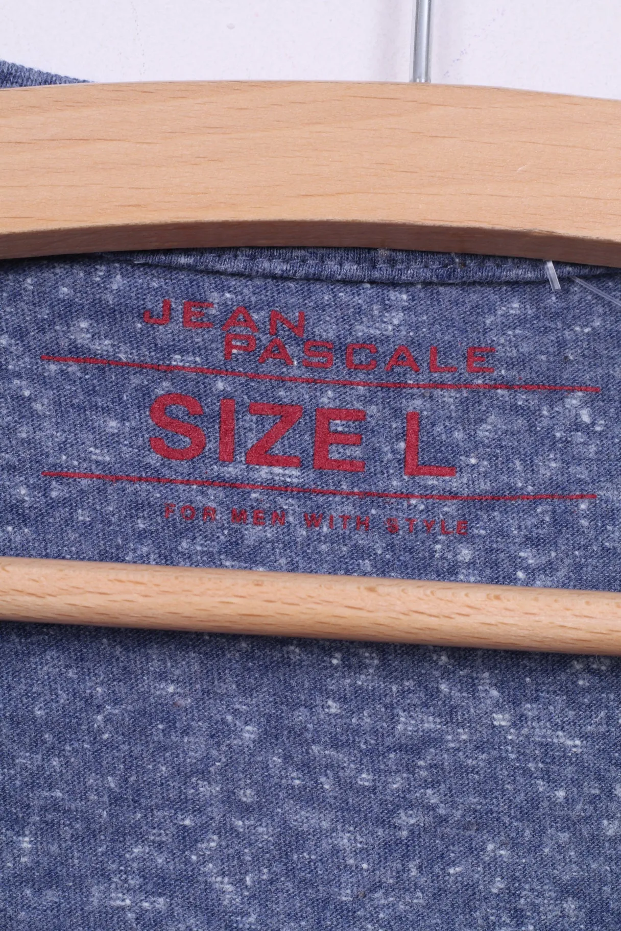 Jean Pascale Mens L T-Shirt Grapic Crew Neck Blue International Moor Bike Manufacturer Modeno LTD-1956