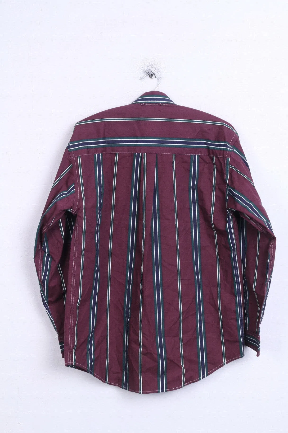 JEAN PHILLIPE Mens S Casual Shirt Purple Striped Cotton