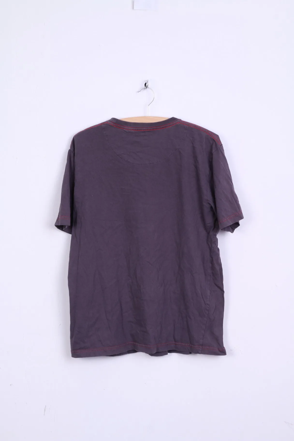 John F.Gee Mens 48/50 L T- Shirt Taupe Cotton Crew Neck