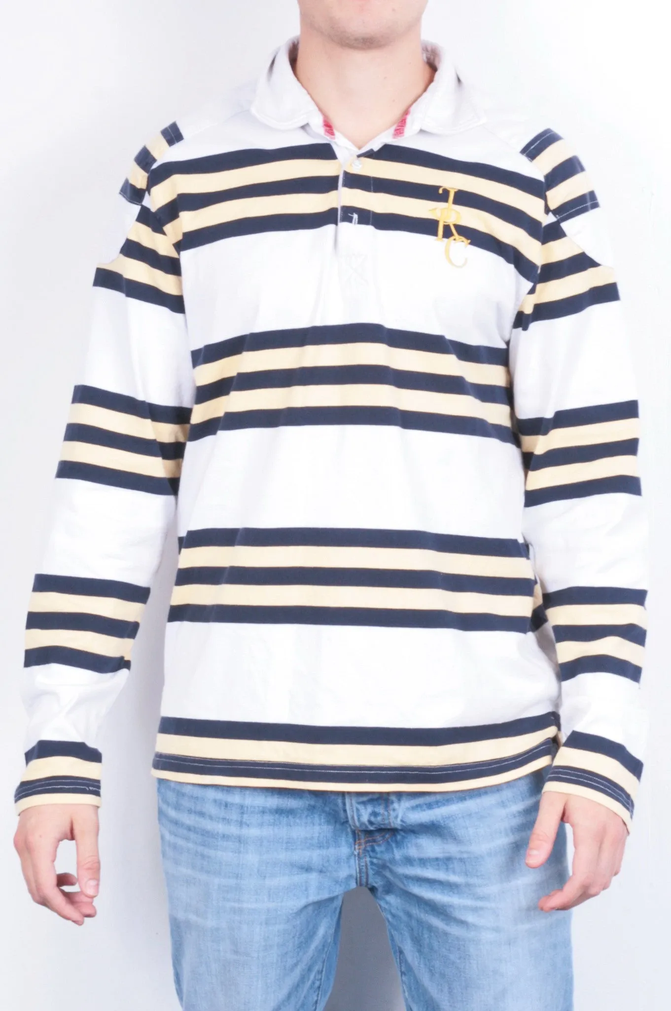 Joules Mens M Polo Shirt Rugby Club Striped Cotton