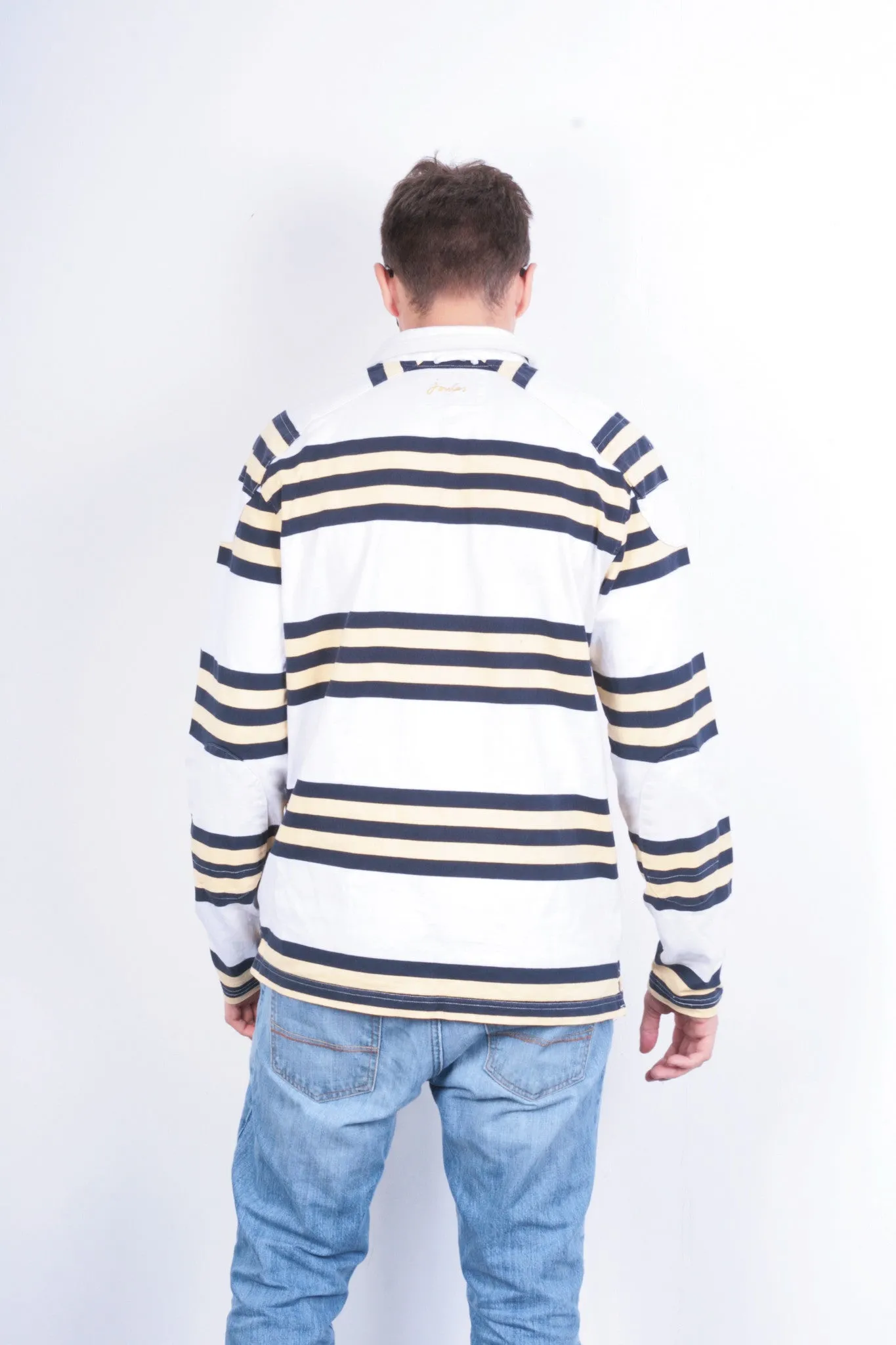 Joules Mens M Polo Shirt Rugby Club Striped Cotton