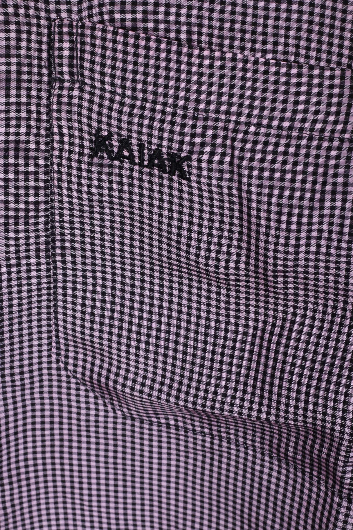 KAYAK Mens M Casual Shirt Purple Checkered Long Sleeve Modern
