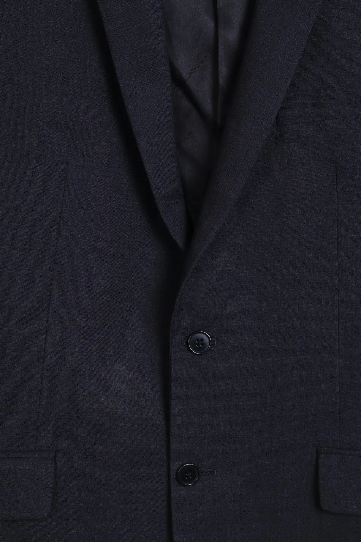 Kennent Cole Mens 42 L Blazer Jacket Grey Single Breasted Wool