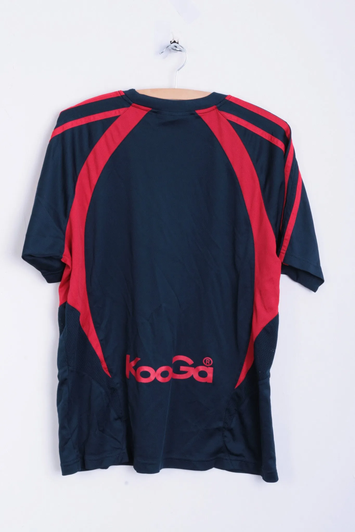 Kooga Manchester Mens L Shirt Short Sleeve Rugby Club Sport Blue