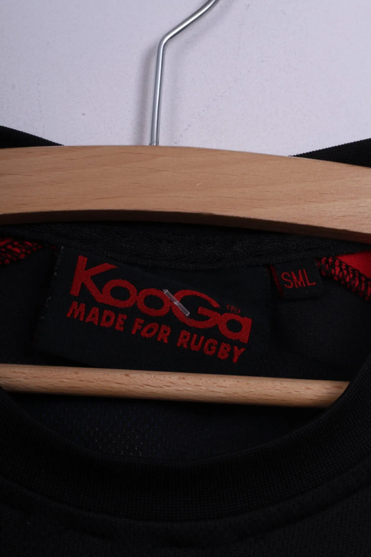 Kooga Wigan Warriors Mens SML Shirt Jersey Black Sport Short Sleeve Rugby JJb
