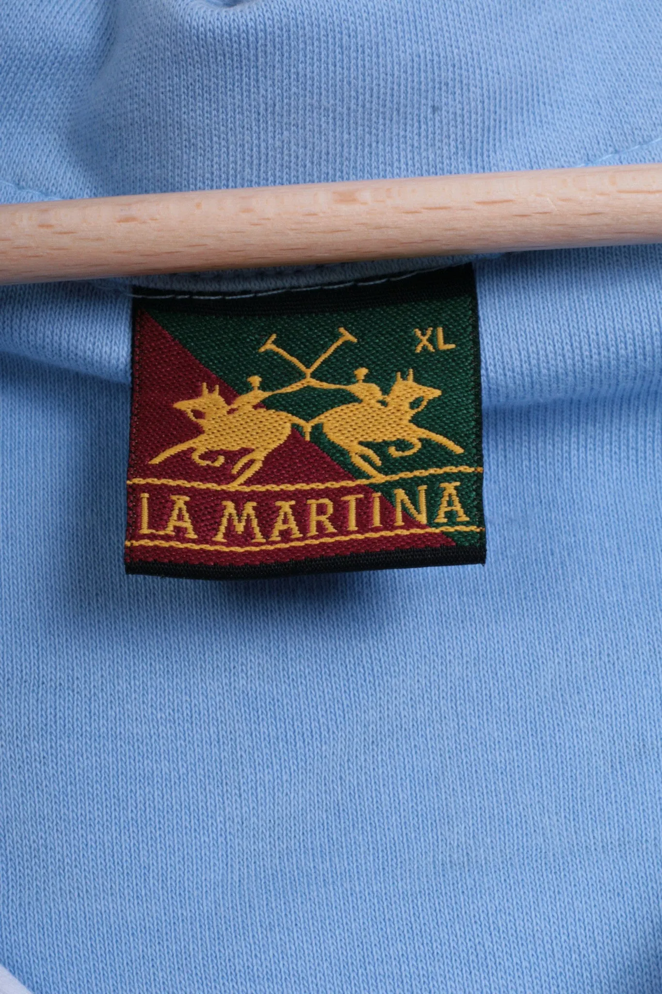 La Martina Men XL Polo Shirt Short Sleeve Blue Buenos Aires Cotton Argentina