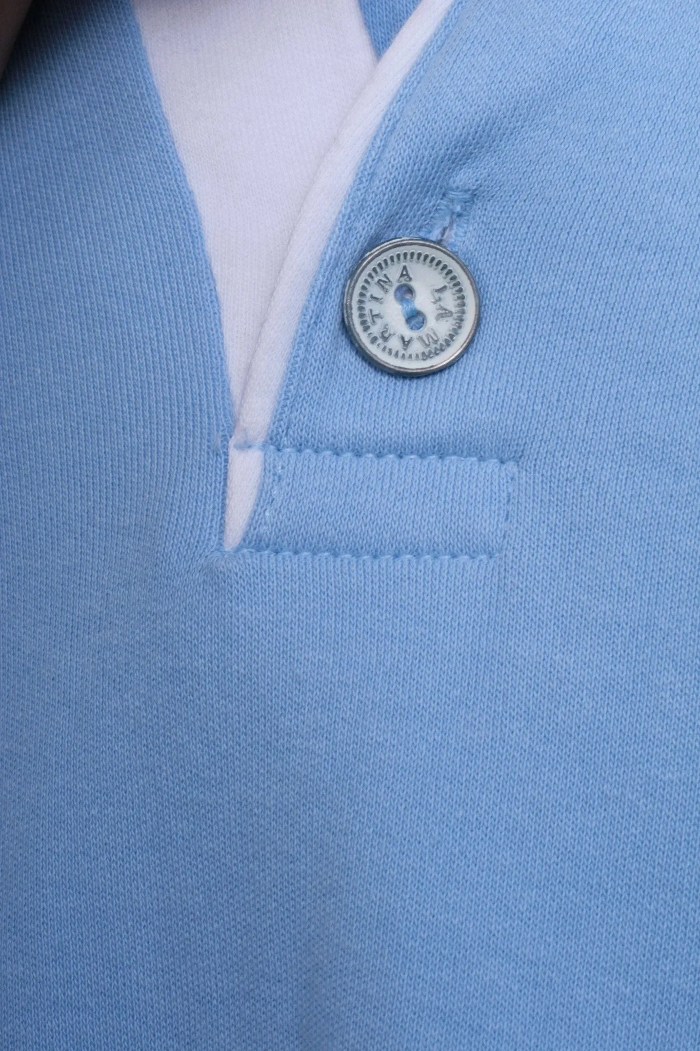 La Martina Men XL Polo Shirt Short Sleeve Blue Buenos Aires Cotton Argentina