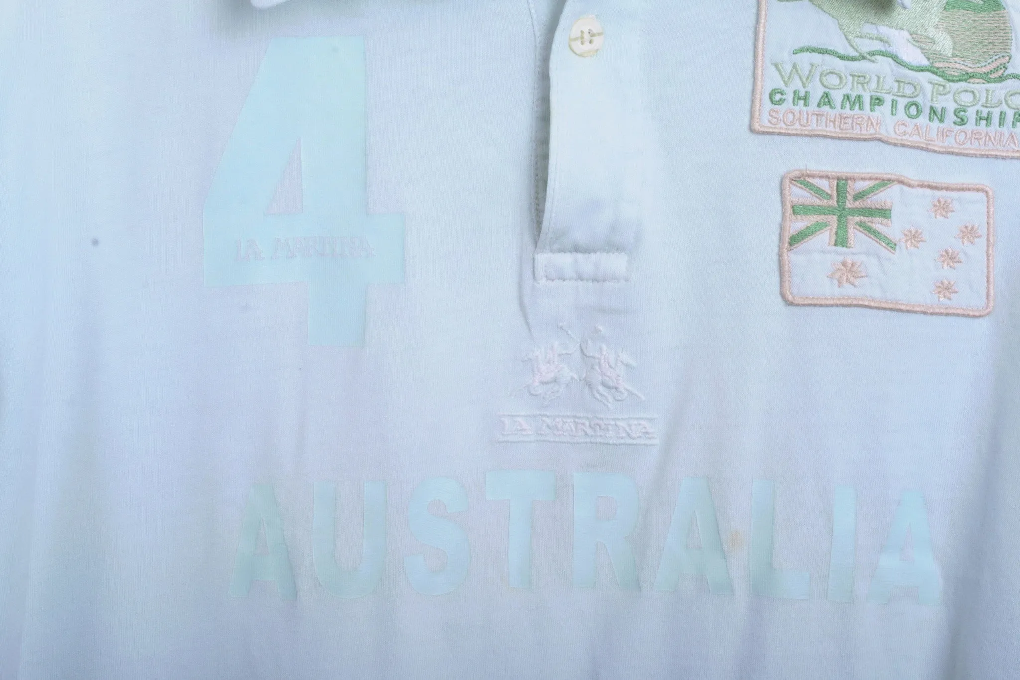 La Martina Mens 2XL Polo Shirt Australia Mint Cotton Top