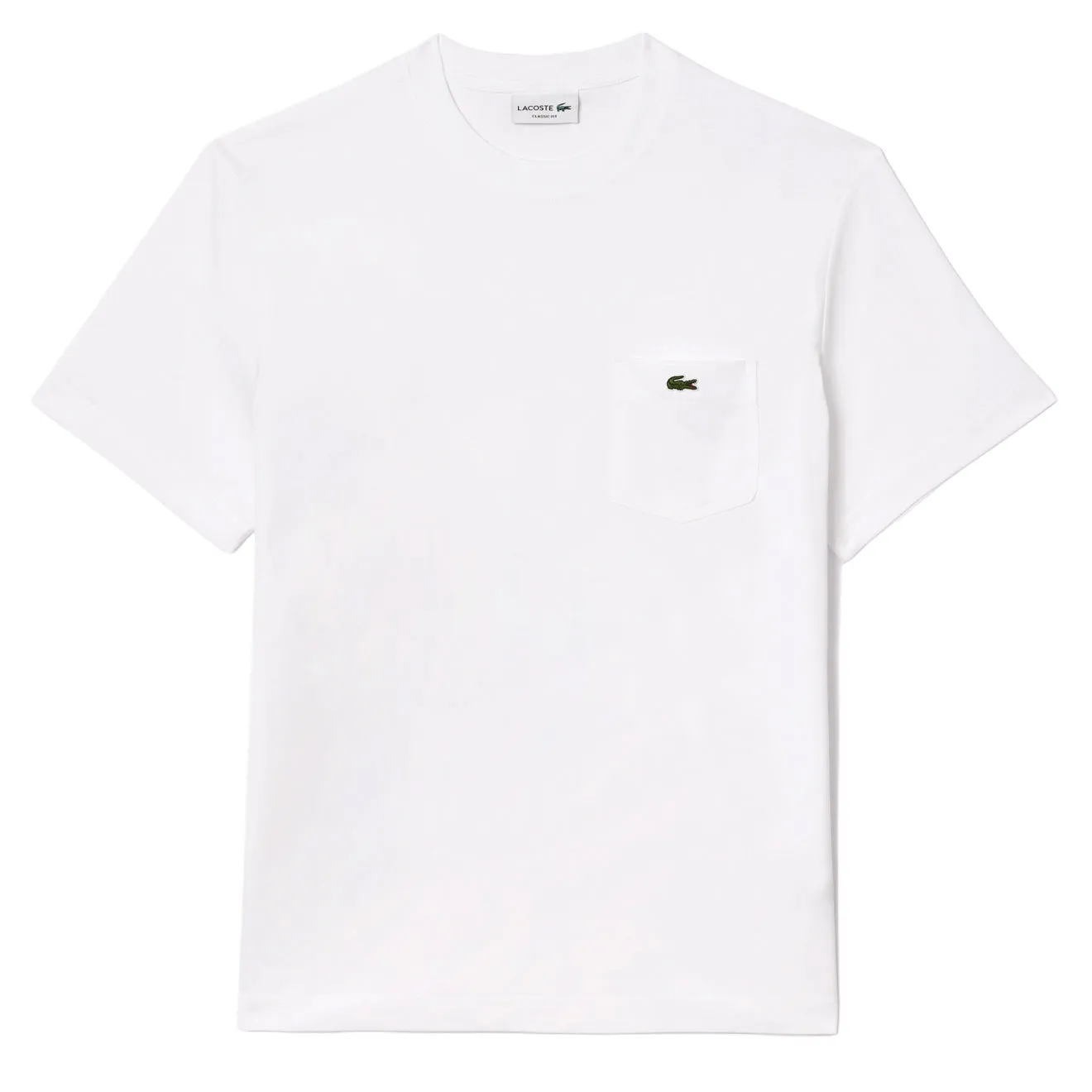 Lacoste Cotton T-Shirt with Breast Pocket White