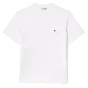 Lacoste Cotton T-Shirt with Breast Pocket White