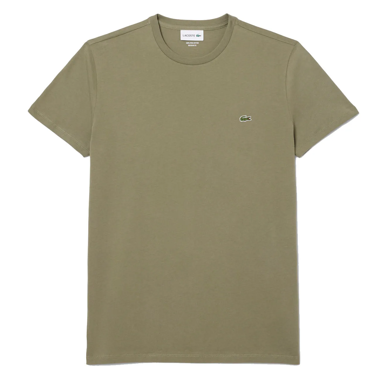 Lacoste Crew Neck Pima Cotton T-Shirt Khaki