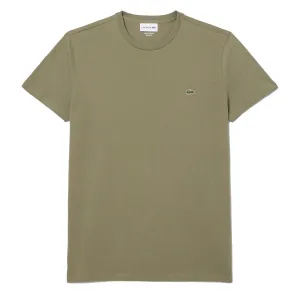 Lacoste Crew Neck Pima Cotton T-Shirt Khaki