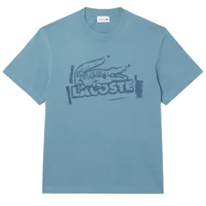 Lacoste Crocodile Graffiti S/S Tee Blue