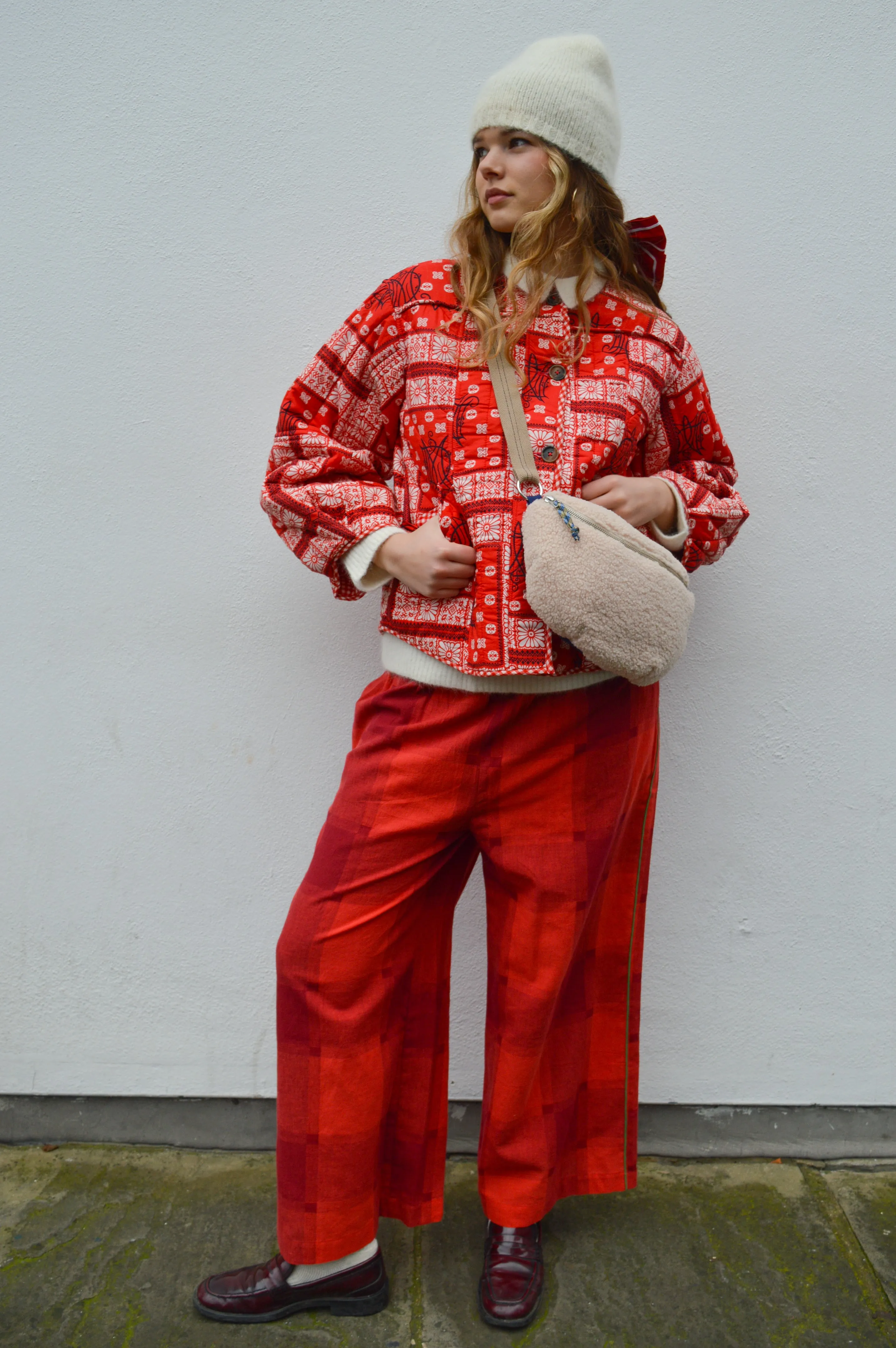 L.F. Markey Eamon Red Gingham Trousers