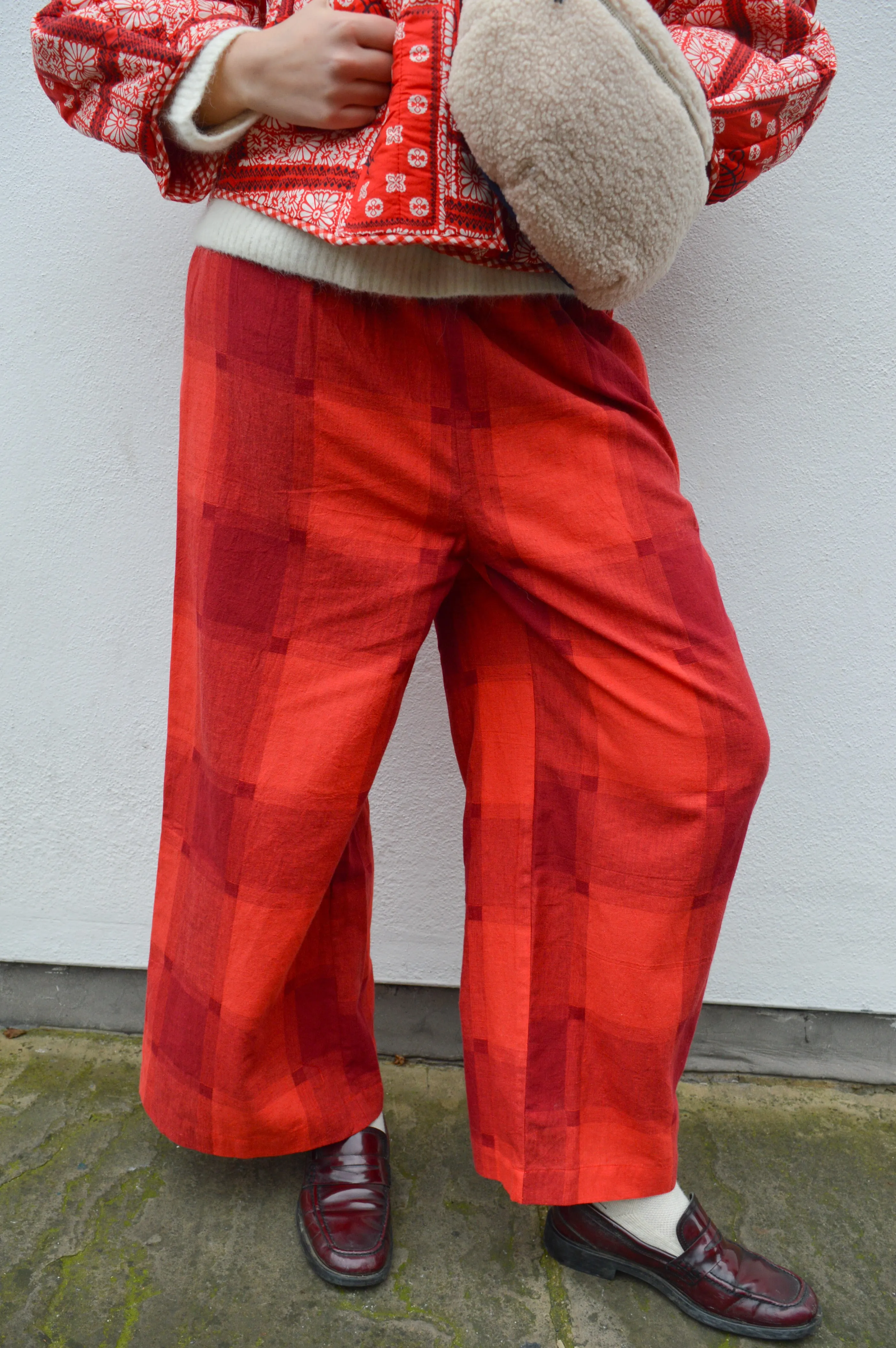 L.F. Markey Eamon Red Gingham Trousers