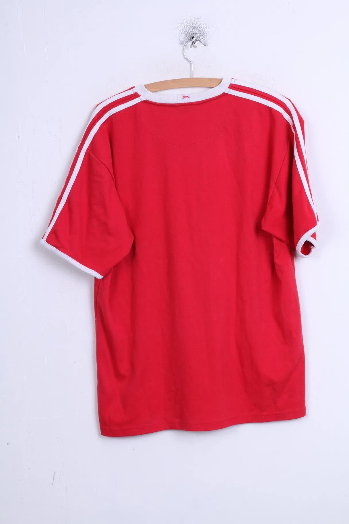 Lonsdale London Mens L Shirt Red V Neck Sport Training
