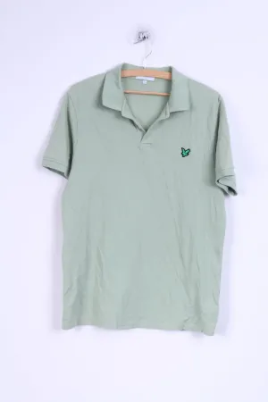 Lyle & Scott Club Mens XL Polo Shirt Cotton Mins Detailed Buttons Stretch
