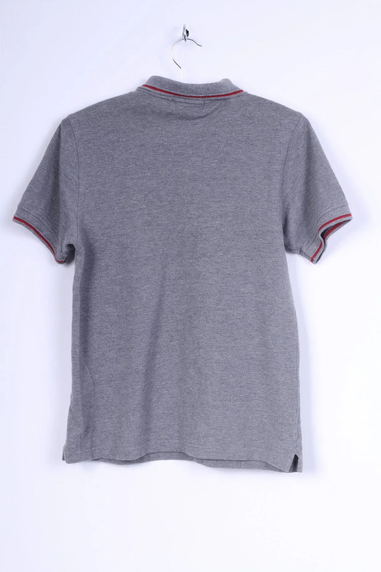 Lyle & Scott Mens M (S) Polo Shirt Grey Cotton Scotland Short Sleeve