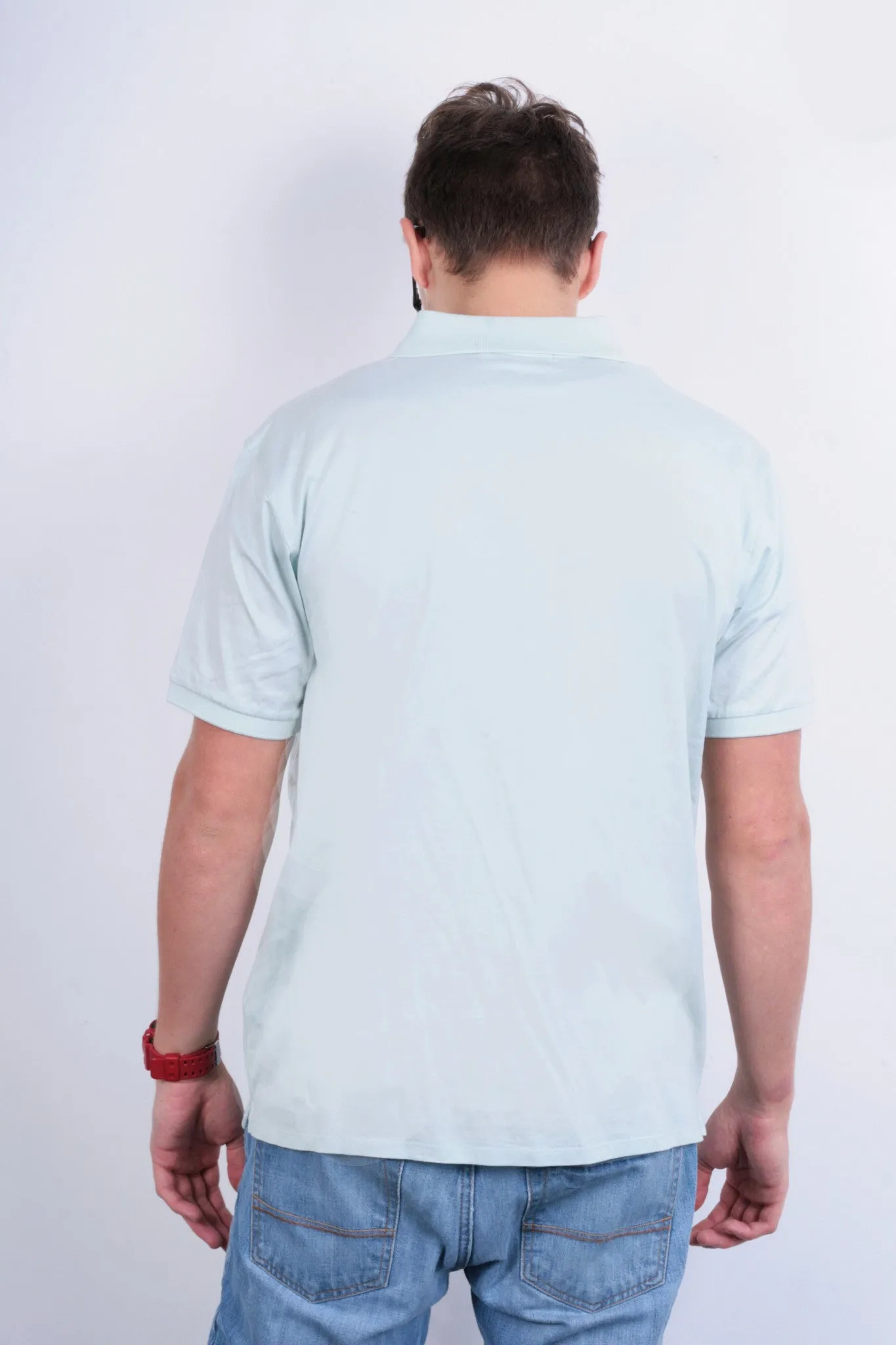Lyle & Scott Mens XL Polo Shirt Mint Top Cotton Aqua Light Eagle Logo