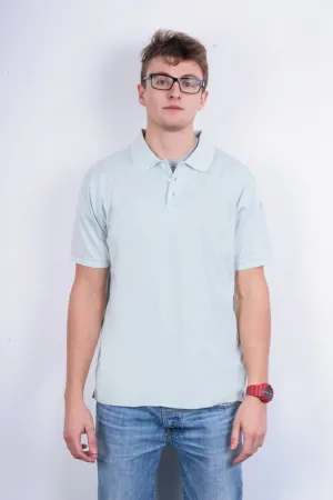 Lyle & Scott Mens XL Polo Shirt Mint Top Cotton Aqua Light Eagle Logo