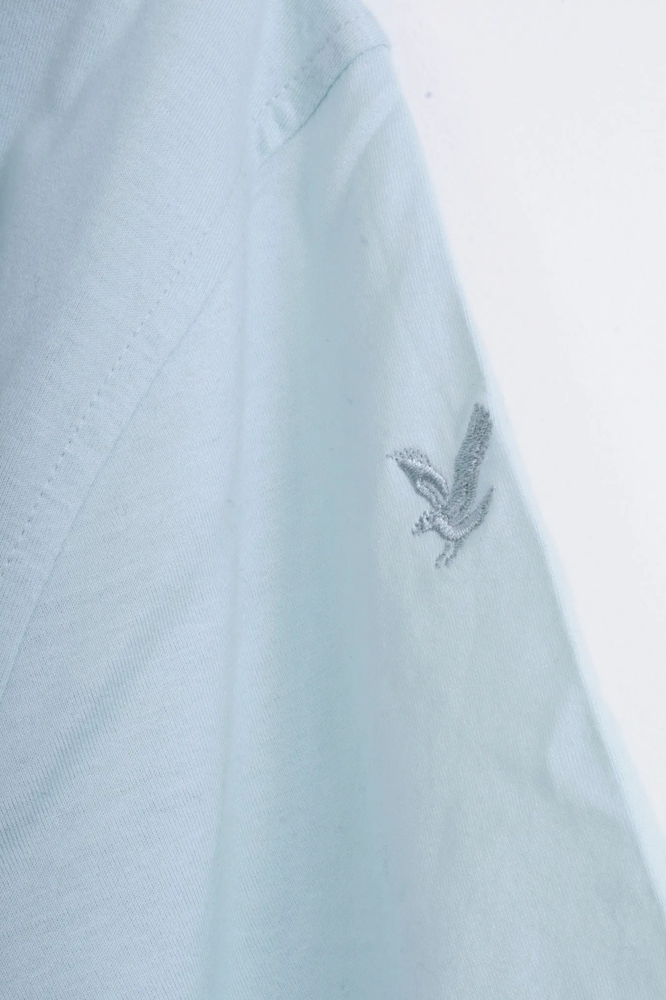 Lyle & Scott Mens XL Polo Shirt Mint Top Cotton Aqua Light Eagle Logo