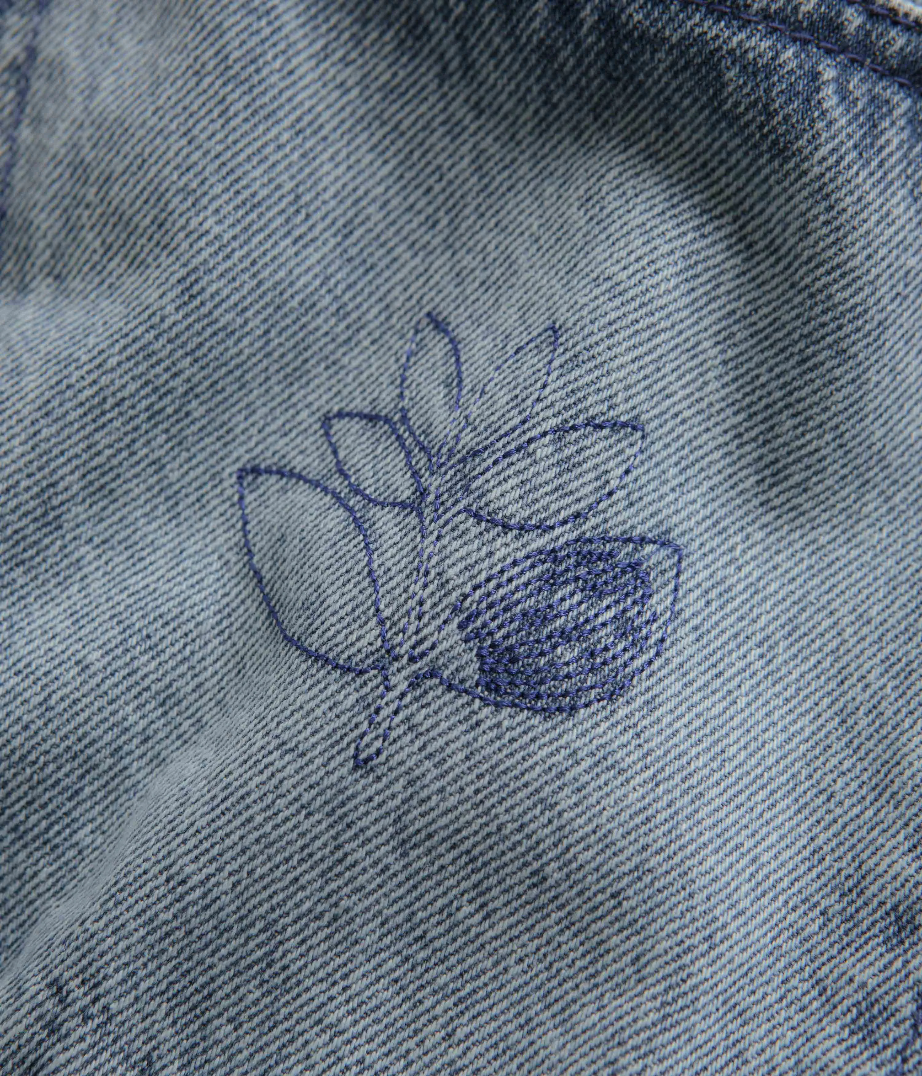 Magenta OG Stitch Jeans - Washed Denim