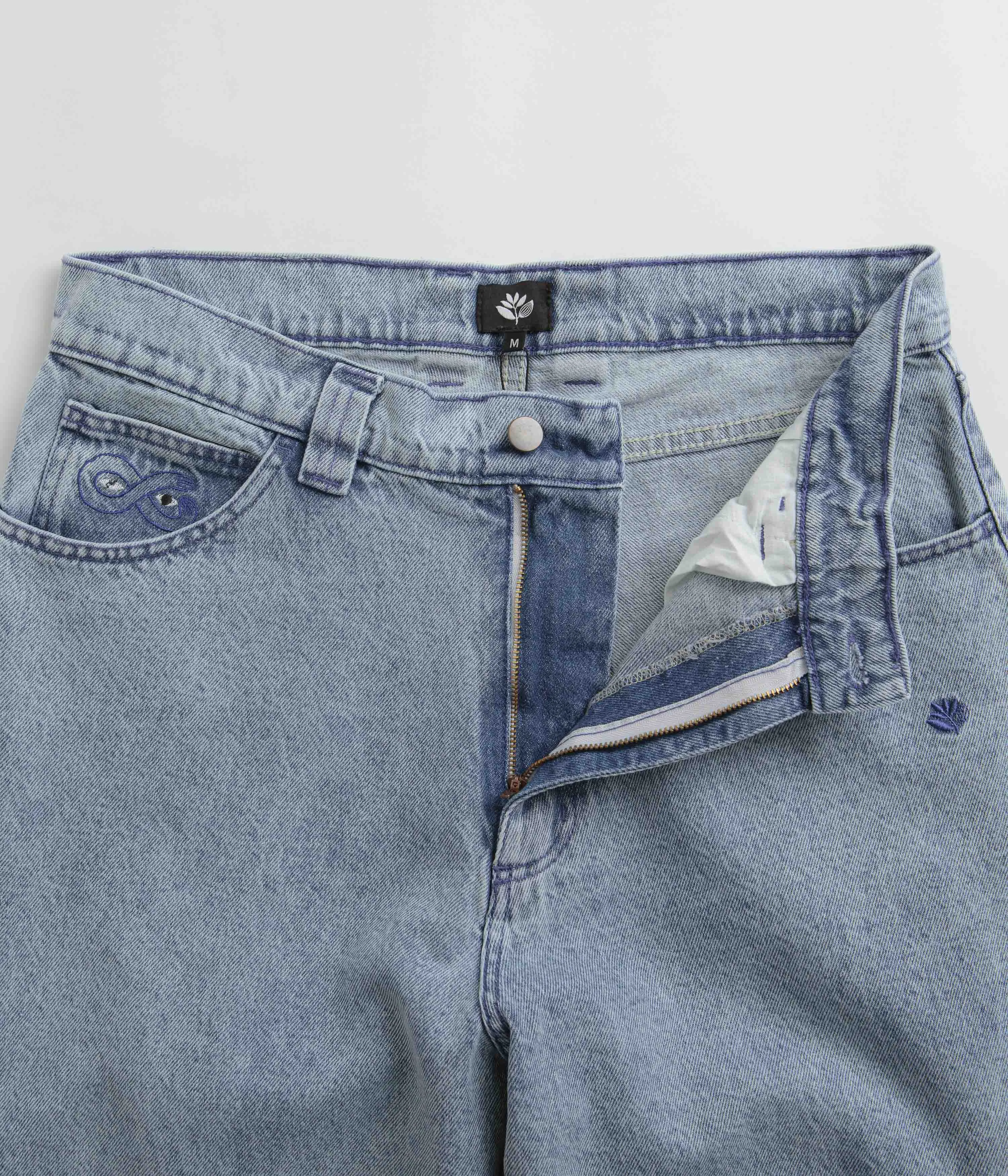 Magenta OG Stitch Jeans - Washed Denim