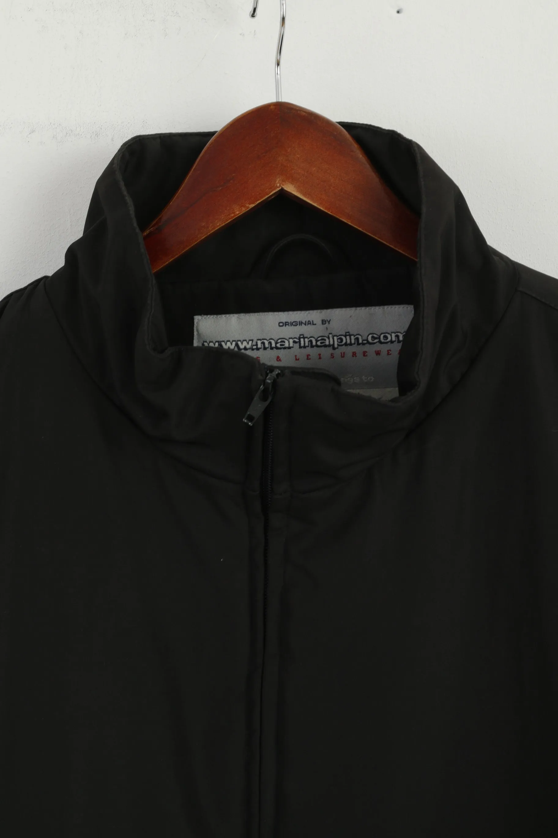 Marin Alpin Mens XL Jacket Black Full Zipper Softshell Sport Leisurewear Top