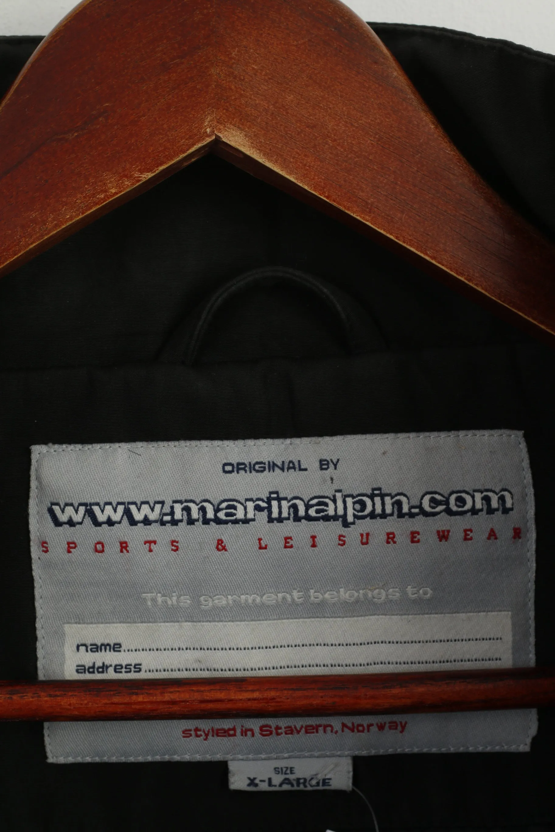 Marin Alpin Mens XL Jacket Black Full Zipper Softshell Sport Leisurewear Top