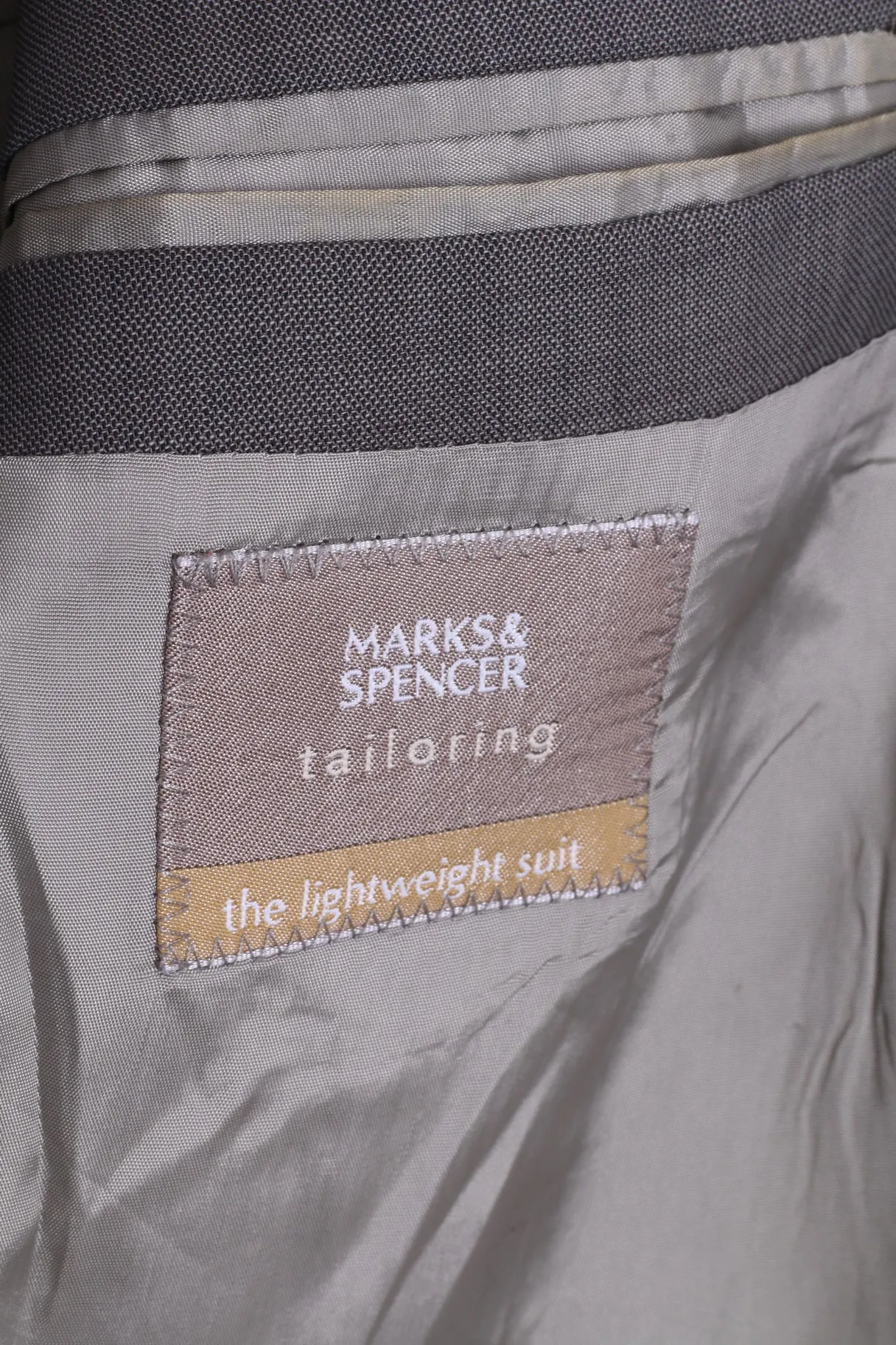Marks & Spencer Mens 40 M Blazer Tailoring Lightweight Suit Single Breasted Grey