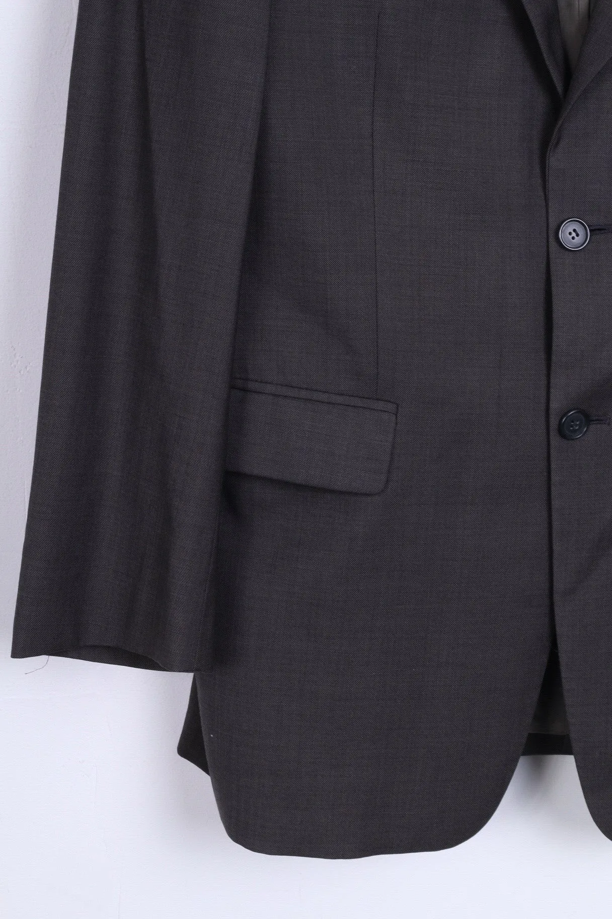Marks&Spencer Mens 40'' M Blazer Jacket Grey Single Breasted Wool