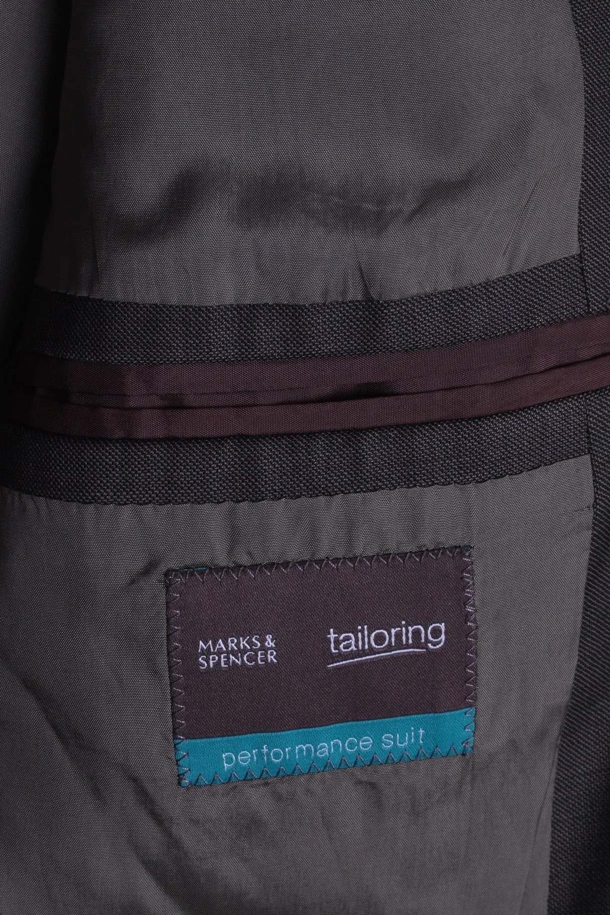 Marks&Spencer Mens 40'' M Blazer Jacket Grey Single Breasted Wool