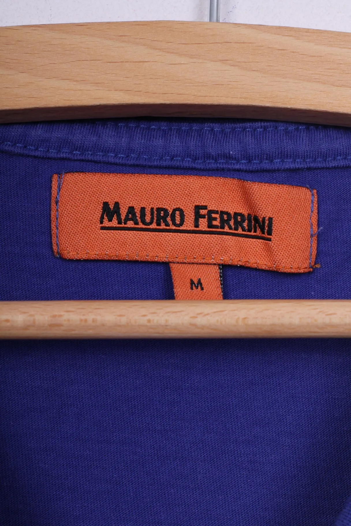 Mauro Ferrini Mens M T-Shirt Purple Crew Neck Graphic Cotton Arti Ficial Intelligence Summer Top